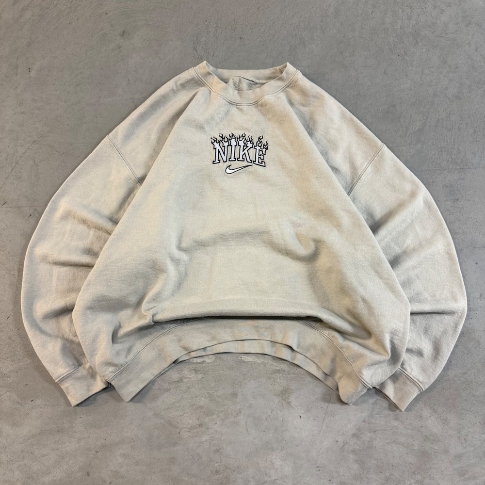 2000s y2k nike flame‎ center swoosh crewneck sweatshirt